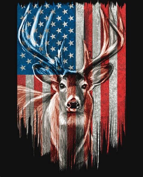 deer with american flag background|american flag deer clip art.